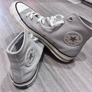 Women Converse Light Gray High-Tops